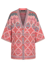 Load image into Gallery viewer, LONG CARDIGAN - MOROCCO PATTERN - CORAL