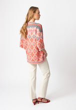 Load image into Gallery viewer, LONG CARDIGAN - MOROCCO PATTERN - CORAL