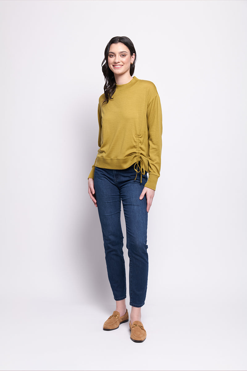 BEST SIDE TOP - MERINO CHARTREUSE