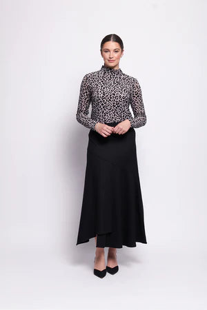 WOOL THE WORLD SKIRT - BLACK