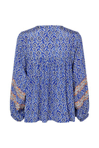 TEEL BLOUSE LONG SLEEVE - BLUE