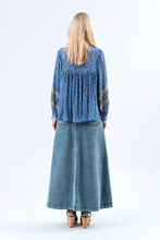 Load image into Gallery viewer, TEEL BLOUSE LONG SLEEVE - BLUE