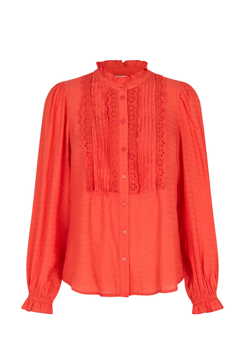 ARIEL SHIRT LONG SLEEVE - CORAL