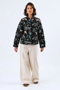 VOILA QUILTED JACKET LONG SLEEVE - WASHED BLACK