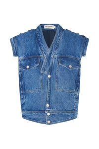 SAM VEST SHORT SLEEVE - BLUE