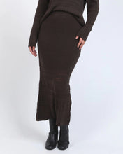 Load image into Gallery viewer, ELKA KNIT SKIRT - CHOCOLATE