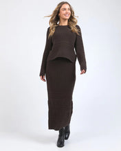 Load image into Gallery viewer, ELKA KNIT SKIRT - CHOCOLATE
