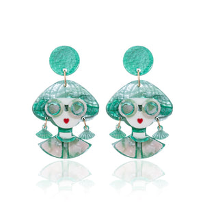GLASSES LADY EARRINGS