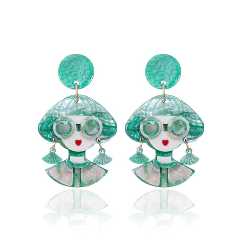 GLASSES LADY EARRINGS