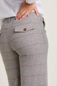 WIDE LEG TEXTURED TROUSER