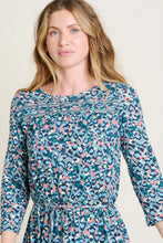 Load image into Gallery viewer, BLUE BRUSHED LEOPARD DRESS