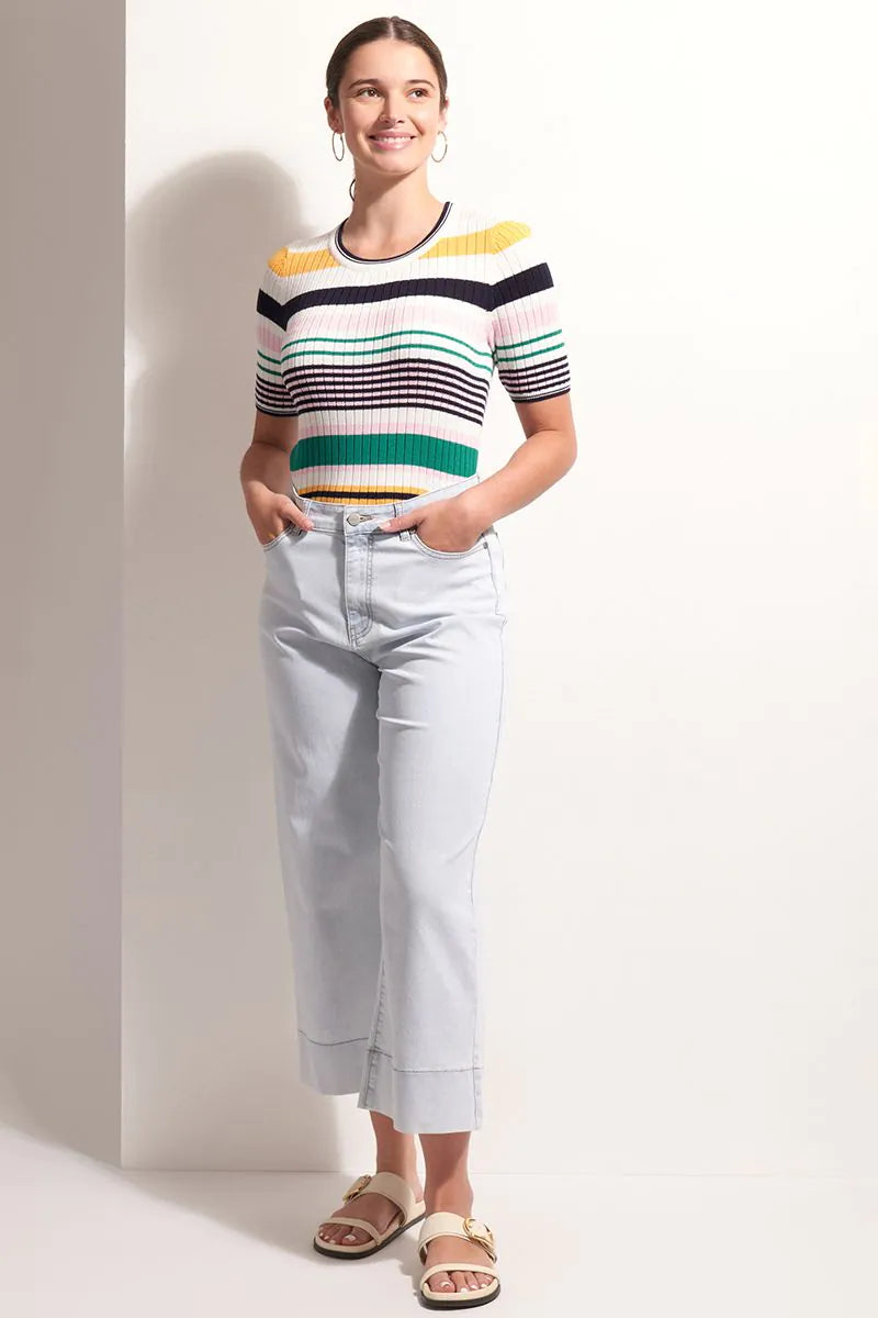 JEAN QUEEN CROP JEAN - BLEACH WASH