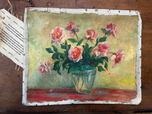 CANVAS PAINTING ZIP CLUTCH