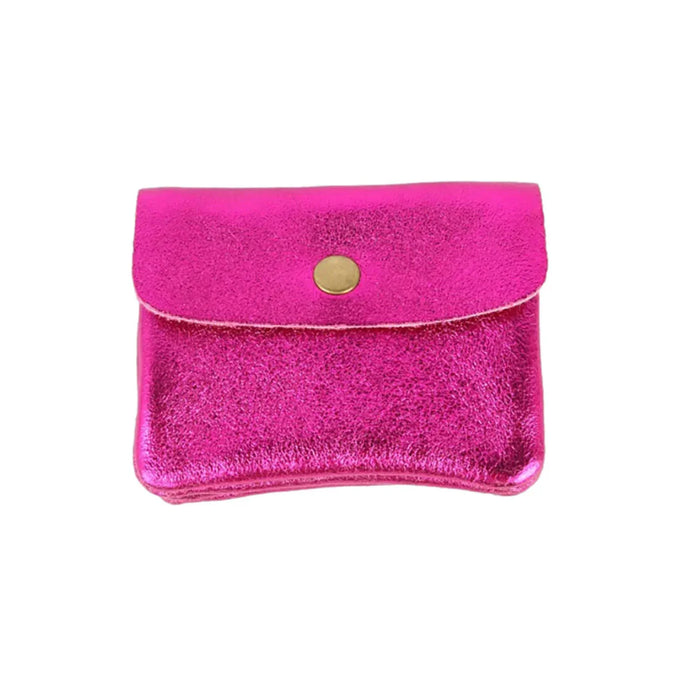 METALLIC COIN PURSE - FUSCHIA