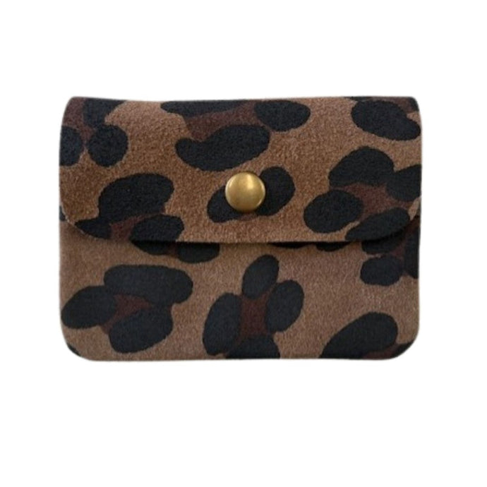 SUEDE COIN PURSE - LEOPARD