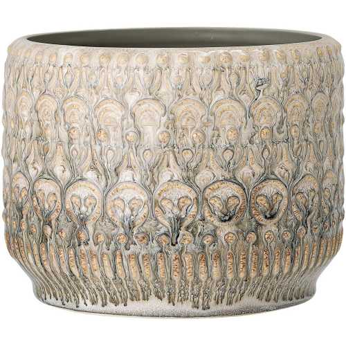 JOBRAN FLOWERPOT - GREEN STONEWARE