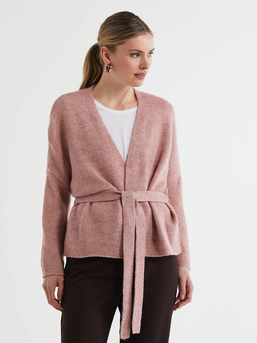 LOFTY WRAP CARDI - BLUSH