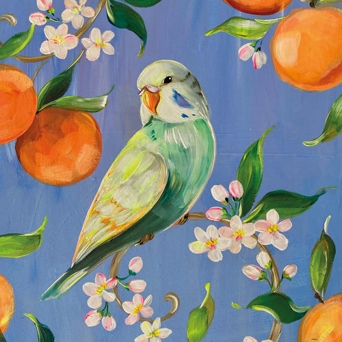 LUNCH NAPKIN - PERRUCHE ET ORANGES