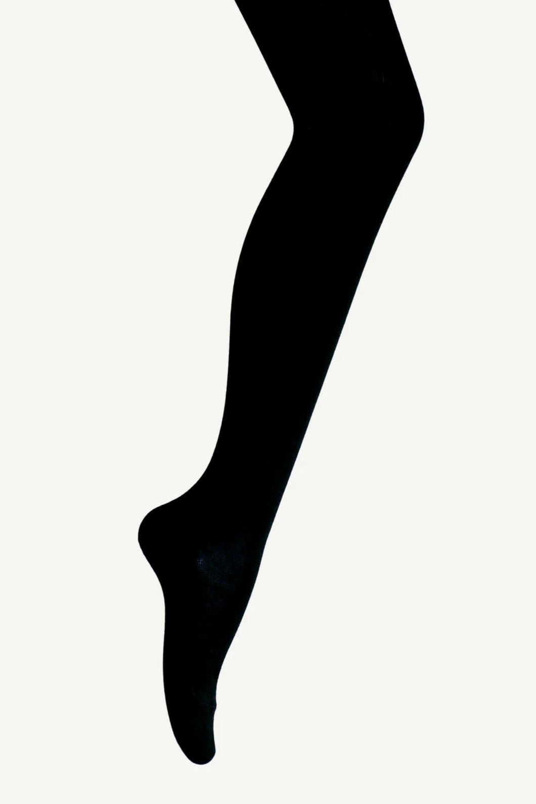 MERINO WOOL TEXTURED KNIT TIGHTS - BLACK