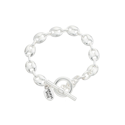 SILVER METAL CHAIN LINK BRACELET