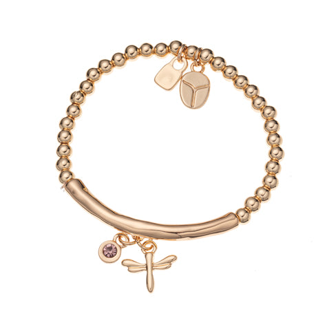 GOLD DRAGONFLY VENUS BRACELET - COSTUME JEWELLERY