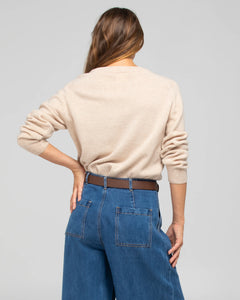FLOWER BELT - CHOCOLATE PEBBLE
