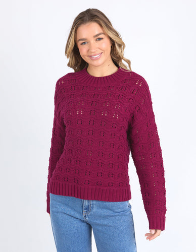CARTER KNIT - BEETROOT RED