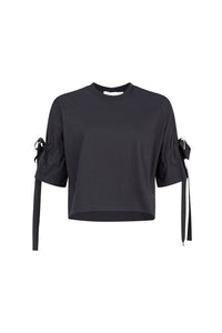 TIED UP ALL DAY TOP - BLACK