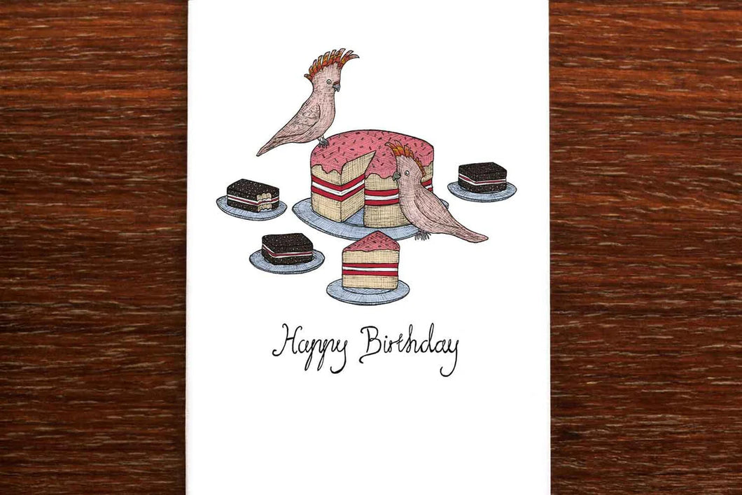 COCKATOO CAKE CARD