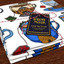 Load image into Gallery viewer, ARTIST TEA TOWEL - AUSSIE TEACUP