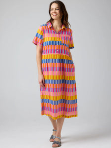 CITY DRESS - PINK BLOCK