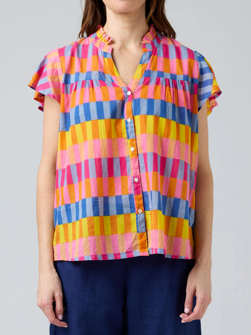 JESS TOP - PINK BLOCK