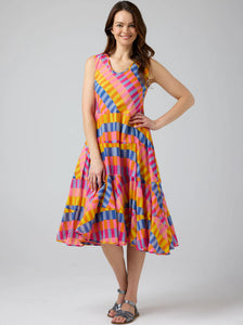 ILLIANA DRESS - PINK BLOCK