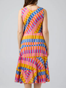 ILLIANA DRESS - PINK BLOCK