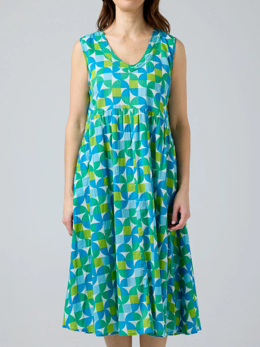 SAVITA LINEN DRESS - SQUARE CIRCLE