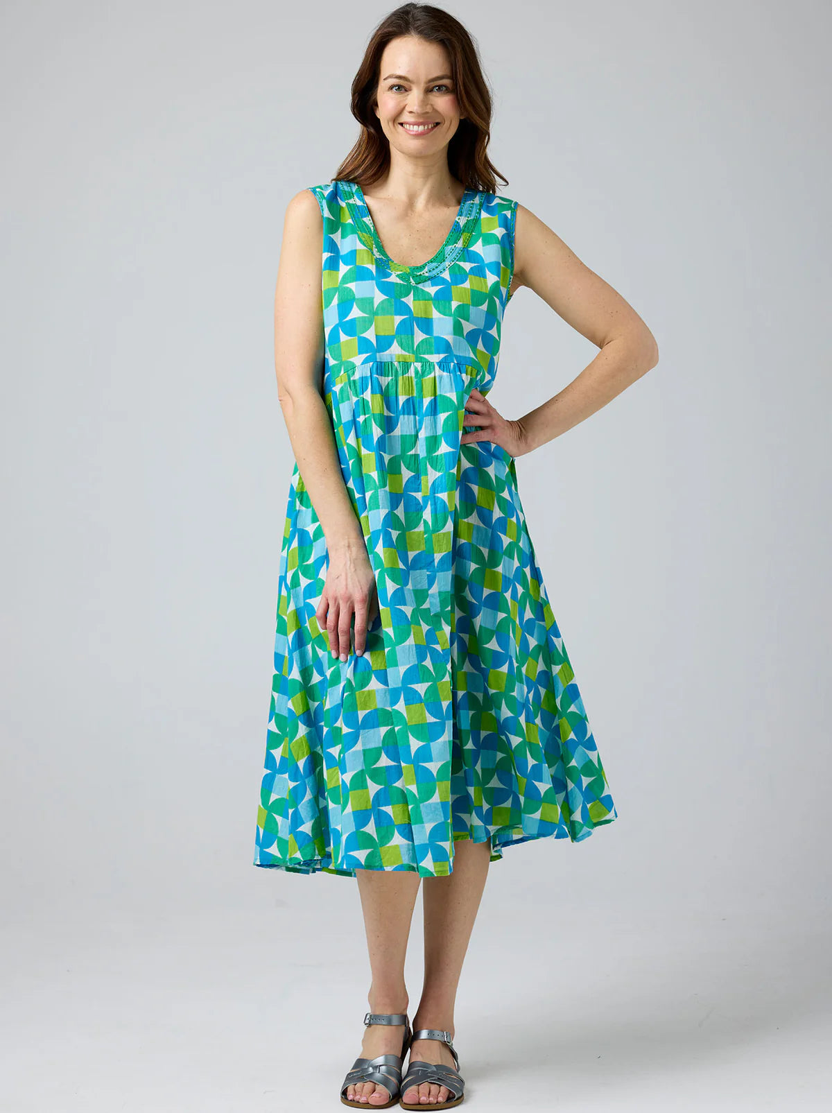 SAVITA LINEN DRESS - SQUARE CIRCLE