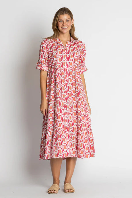 NASHVILLE MIDI DRESS - MELON