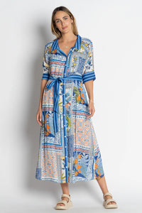 VELORA MIDI DRESS - OCEAN