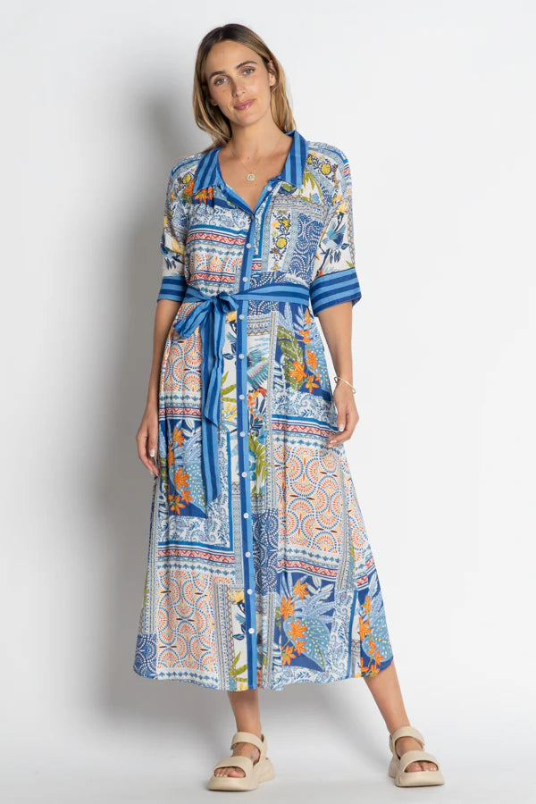 VELORA MIDI DRESS - OCEAN