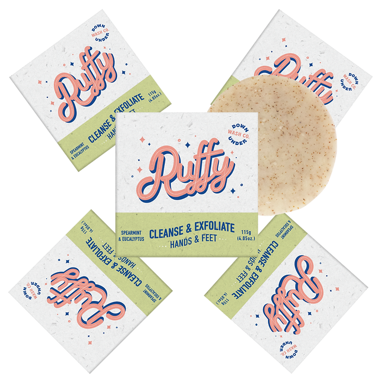 RUFFY CLEANSE & EXFOLIATE - HAND & FEET SOAP BAR