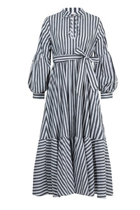CUT IT OUT DRESS - WHITE & WHITE