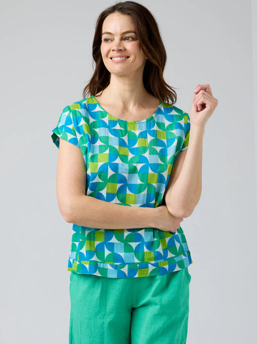 VICKY ROUND NECK TOP - SQUARE CIRCLE