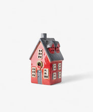 Load image into Gallery viewer, ALSACE TEA LIGHT COTTAGE RED WITH WREATH