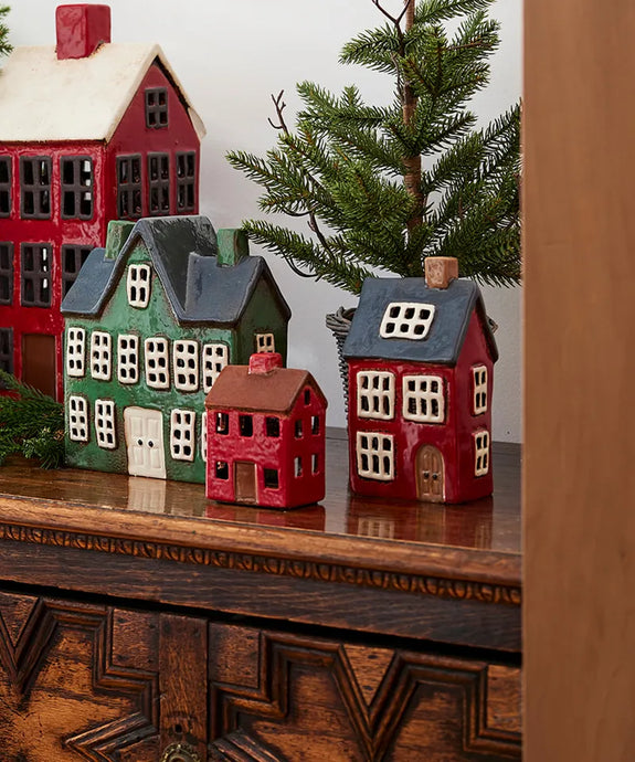 ALSACE TEA LIGHT NAVY ROOF