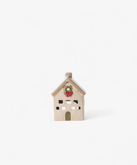 ALSACE TEA LIGHT VILLA CHRISTMAS STONE