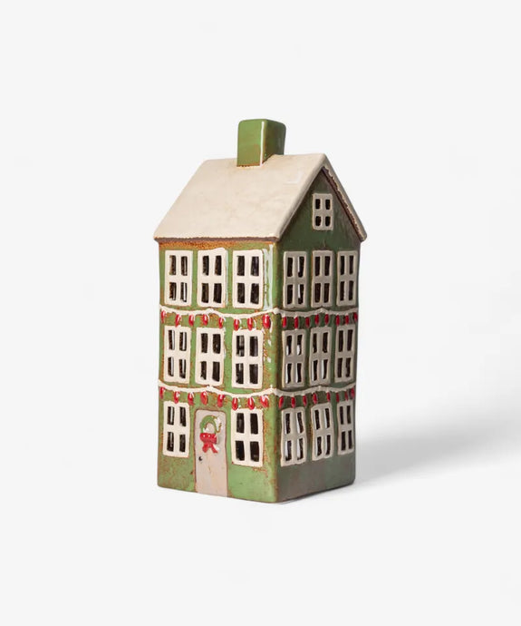 ALSACE TEA LIGHT GRAND CHALET CHRISTMAS GREEN