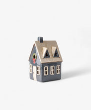 Load image into Gallery viewer, ALSACE TEA LIGHT COTTAGE NAVY WITH WREATH