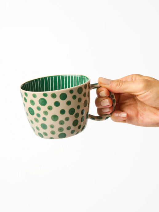 CHINO MUG GREEN SPOT - SET 2