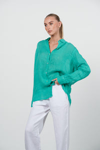 Button Up Gauze Linen Shirt