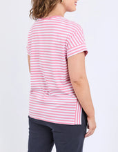 Load image into Gallery viewer, YARA STRIPE S/S TEE - CHATEAU ROSE